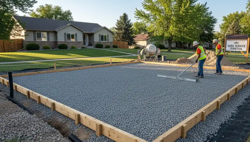 Professional shed foundation preparation by landscaping experts in Thornton, CO