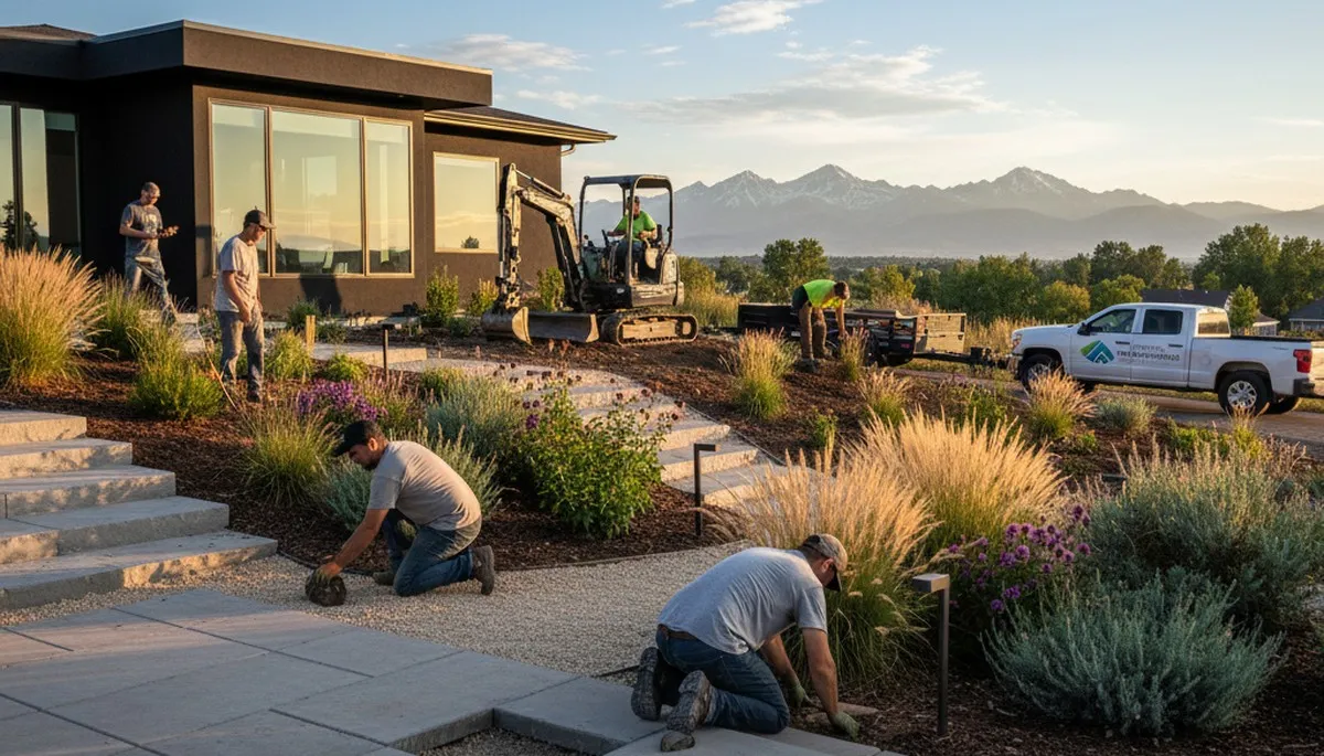 Landscaping service in Thornton, CO for residential yard design and maintenance