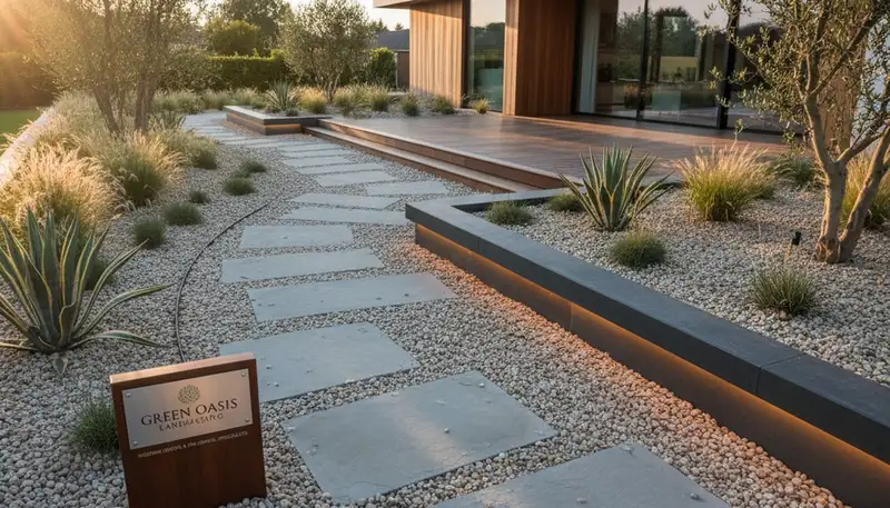 Pea gravel installation in Thornton, CO for low-maintenance landscaping and drainage